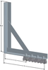 25720 Braced Web Bracket Only - 21.0 Inches 25720 Braced Web Bracket Only - 21.0 Inches