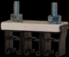 28114 Multi-Conductor Aluminum Bracket - 4 Conductors 28114 Multi-Conductor Aluminum Bracket - 4 Conductors