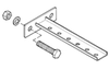 B-100-BRCT6 Steel "T" Bracket W/ Mounting Plate - 7 Holes, 11-1/4 Inches B-100-BRCT6 Steel "T" Bracket W/ Mounting Plate - 7 Holes, 11-1/4 Inches