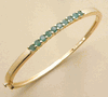 Brilliant 18k Gold over Sterling Silver Emerald Bangle Brilliant 18k Gold over Sterling Silver Emerald Bangle