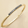 Brilliant 18k Gold over Sterling Silver Sapphire Bangle Brilliant 18k Gold over Sterling Silver Sapphire Bangle