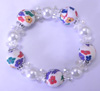 Glass Pearl & Crystal bracelet Glass Pearl & Crystal bracelet