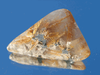 GR -03 Golden Rutile Hairs polished Crystal GR -03 Golden Rutile Hairs polished Crystal