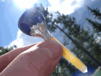 ZZ-06..Tibetan Yellow quartz mini wand ZZ-06..Tibetan Yellow quartz mini wand