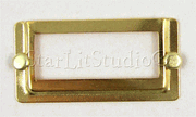Small Shiny Gold Rectangle Card Holders Small Shiny Gold Rectangle Card Holders