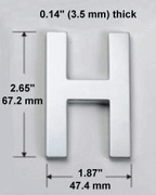 Standard Large Chrome Letters Standard Large Chrome Letters