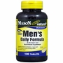 Men's Daily Formula, Mutivitamin & Multimineral Supplement, 100 Tablets, Mason Natural