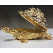 Image 1 for Fortune Turtle Gilt Jewelry Gift Box with Fine Crystals