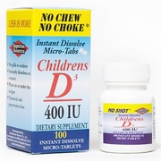 Buy discount Children's Vitamin D3, 100 Instant Dissolve Tablets, Superior Source at Giftespot.com!