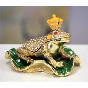 Buy discount Crown Frog Gilt Jewelry Gift Box with Fine Crystals at Giftespot.com!