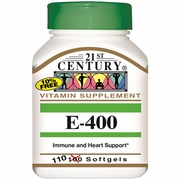 Buy discount Vitamin E-400, Immune and Heart Support, 110 Softgels, 21st Century HealthCare at Giftespot.com!