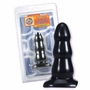 Triple Ripple Butt Plug Medium - Black, Doc Johnson