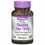 Albion Chelated Iron 18 mg, 90 Vcaps, Bluebonnet Nutrition