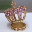 Image 1 for Purple Crown Gilt Jewelry Gift Box with Fine Crystals