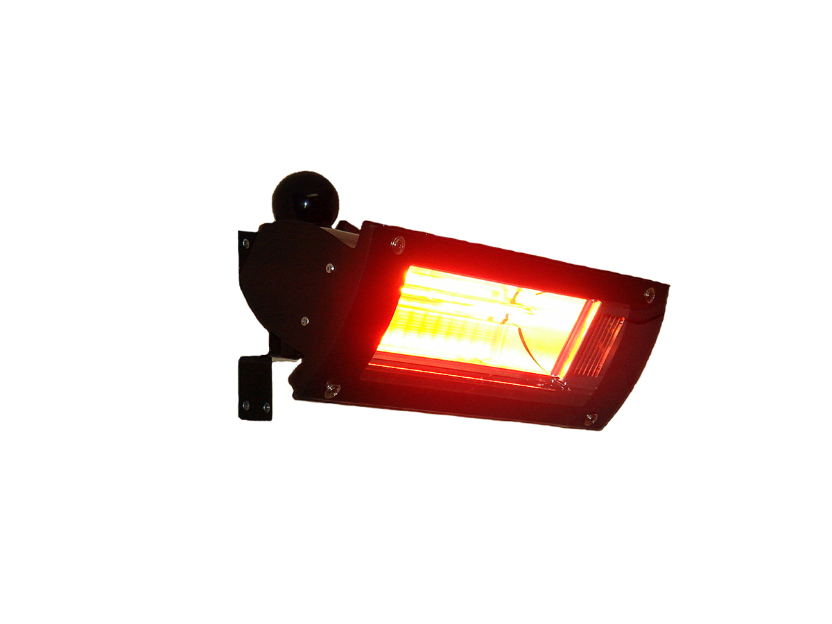 Black Steel Wall Mounted Infrared Patio Heater