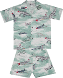 Fighter Airplanes Boys Hawaiian Shirts Set Fighter Airplanes Boys Hawaiian Shirts Set