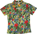 Paradise Parrots Women Hawaiian Shirt Paradise Parrots Women Hawaiian Shirt