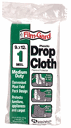 Medium Duty 9' x 12' 1.0 Mil Plastic Drop Cloth Medium Duty 9' x 12' 1.0 Mil Plastic Drop Cloth