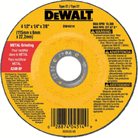 Dewalt - 5 Pack 4.5" x .25" x 7/8" Arbor Fast Cut Metal Depressed Center Wheel Dewalt - 5 Pack 4.5" x .25" x 7/8" Arbor Fast Cut Metal Depressed Center Wheel
