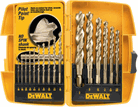 DeWalt 16 Piece Pilot Point Drill Bit Set DeWalt 16 Piece Pilot Point Drill Bit Set