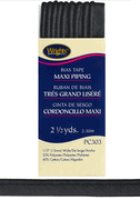 Wrights 2-1/2 yd. of 1/2" Corded Piping - Black Wrights 2-1/2 yd. of 1/2" Corded Piping - Black