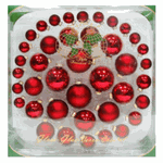 Krebs - 40 PK Red Value Pack Glass Ornaments Krebs - 40 PK Red Value Pack Glass Ornaments