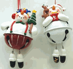 Timeless Treasures - Snowman Ornament With Bell Timeless Treasures - Snowman Ornament With Bell