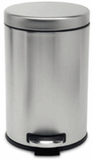 SimpleHuman - 4.5 L Polished Stainless Steel Finish Round Step Trash Can SimpleHuman - 4.5 L Polished Stainless Steel Finish Round Step Trash Can