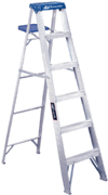 Louisville - 6' Aluminum Type I Step Ladder - 250 LB Duty Rating Louisville - 6' Aluminum Type I Step Ladder - 250 LB Duty Rating