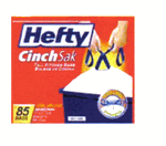 Hefty 85 CT 13 GAL White Cinch Sak Tall Drawstring Kitchen Bag Hefty 85 CT 13 GAL White Cinch Sak Tall Drawstring Kitchen Bag