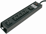 Master Electrician - Black 6 Outlet Metal Power Strip Master Electrician - Black 6 Outlet Metal Power Strip