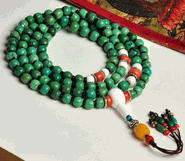 8-9.3MM Old Turquoise 108 Beads Mala 8-9.3MM Old Turquoise 108 Beads Mala
