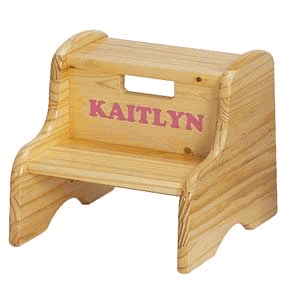 Personalized Wooden Kids Step Stool
