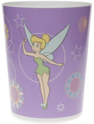 Tinkerbell Printed Plastic Wastebasket
