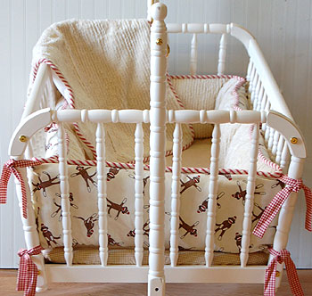 Sock Monkey Cradle Bedding Sets