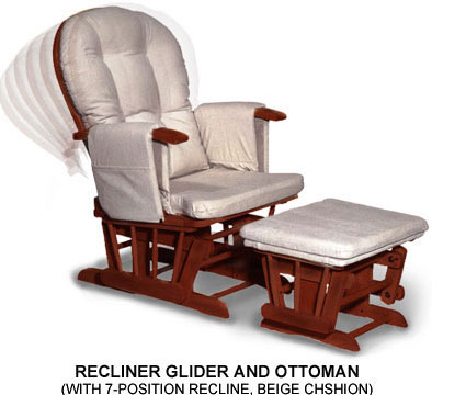 Recliner Glider & Ottoman