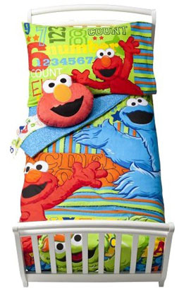 Sesame Street Elmo ABC 123 4-Piece Toddler Bedding Set