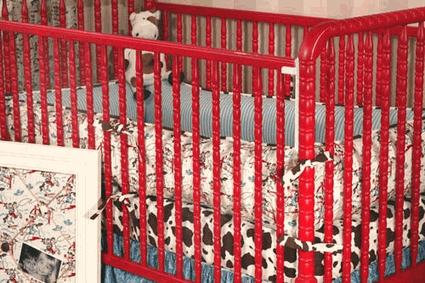 Out of Stock Retro Cowboy Baby Crib Bedding Set - Click to enlarge