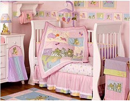Froggie Love 6-Piece Crib Bedding Set By Kidsline Free Shipping