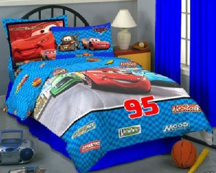 Disney Pixar Cars Twin / Full Comforter - 3D Plush