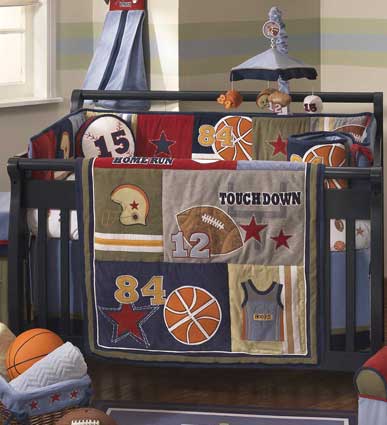 Playoffs 6 Piece Baby Crib Bedding Set by Lambs & Ivy Free Shipping