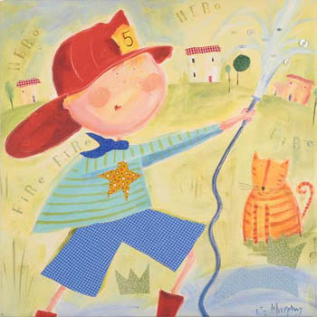 Fire Hero Kids Giclee Canvas Reproduction Art