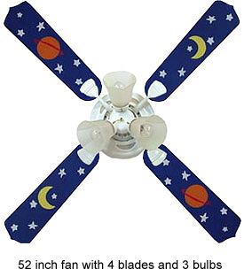 Out of Stock Outer Space Kids Ceiling Fan with Lights