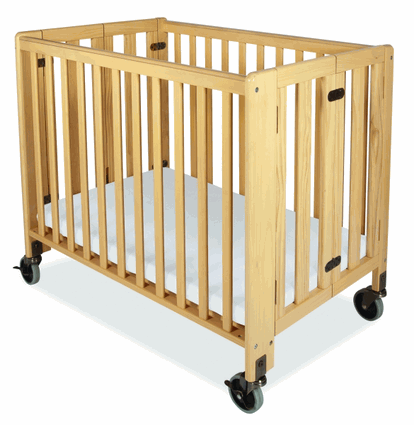 HideAway Folding Compact-Sized Crib w/ Mattress - Click to enlarge