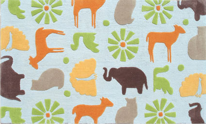 Menagerie Blue Boys Rug