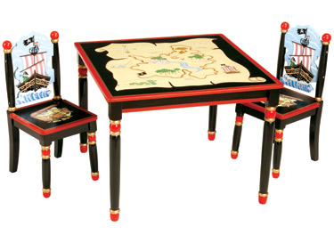 Pirate Child's Table and Chairs Set