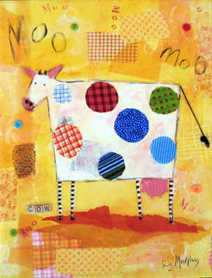 Cow Kids Giclee Canvas Reproduction Art
