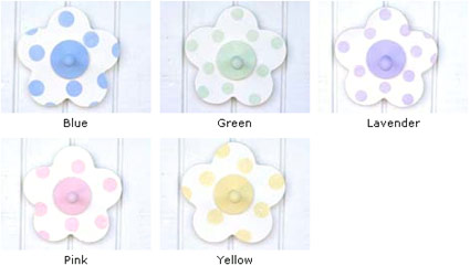 Handpainted Flower Wood Pegs