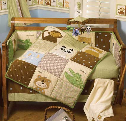 Day At The Zoo 6 Piece Crib Bedding Set by NoJo Free Shipping