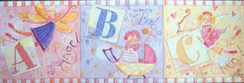 Baby Girl ABC Nursery Giclee Canvas Reproduction Art